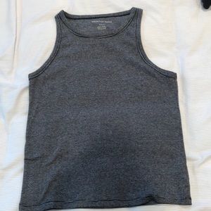 American eagle black and white striped tank top